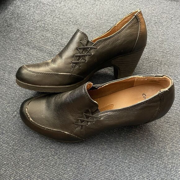 I Love Comfort Shoes Women’s Size 9 Slip On Black Leather Non-Slip Work Office - Picture 2 of 16